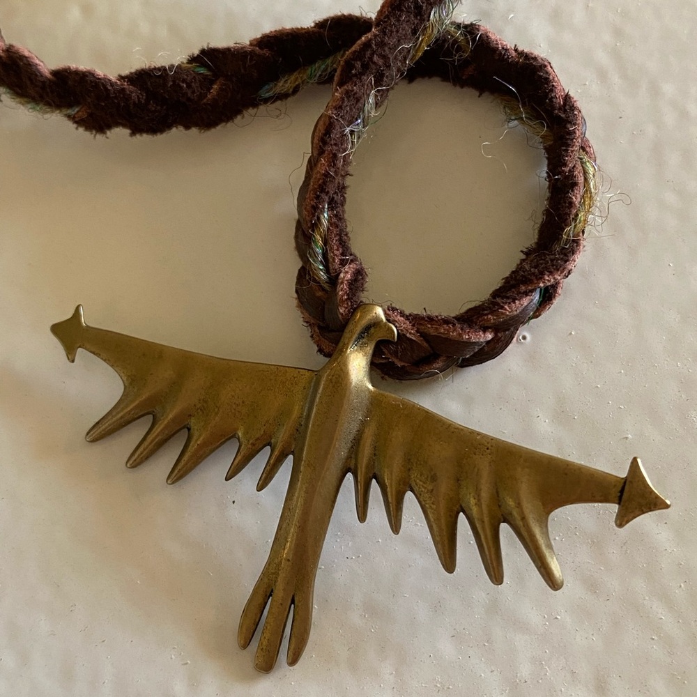 CLP (Christy Lea Payne) Solid Bronze Thunderbird Necklace - Picture 2 of 4